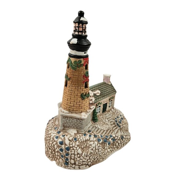 Porcelain Lighthouse Nightlights Ltd Commodities 19645 Vintage Christmas Village - Picture 3 of 9